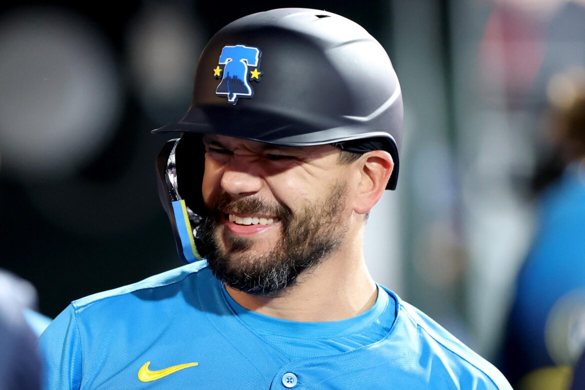 Schwarber hits 18th homer, go-ahead double as Phils win 9th in row and extend A’s slide to 11 games – Yahoo Sports